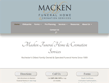 Tablet Screenshot of mackenfuneralhome.com